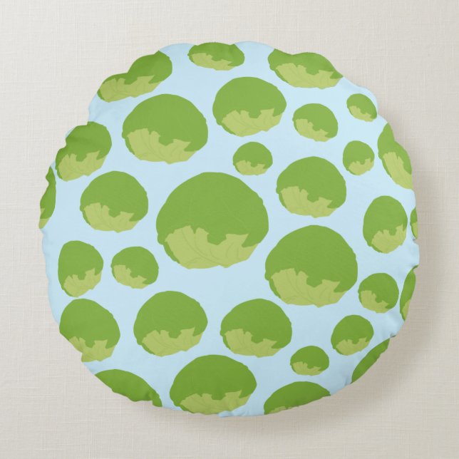 Lettuce Pattern  Round Cushion (Front)