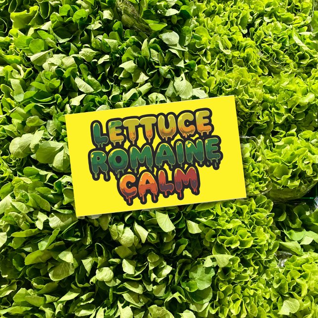 Lettuce Romaine Calm Drippy Text Art Rectangular Sticker (Creator Uploaded)