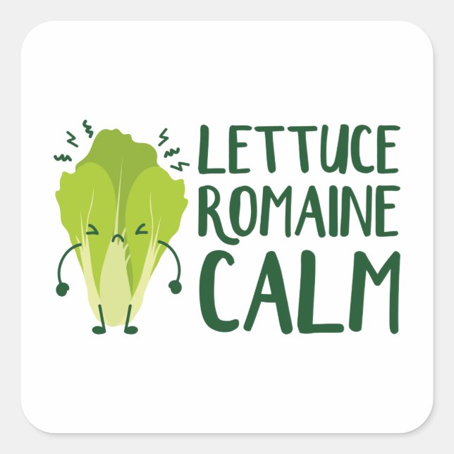 Lettuce Romaine Calm Square Sticker (Front)