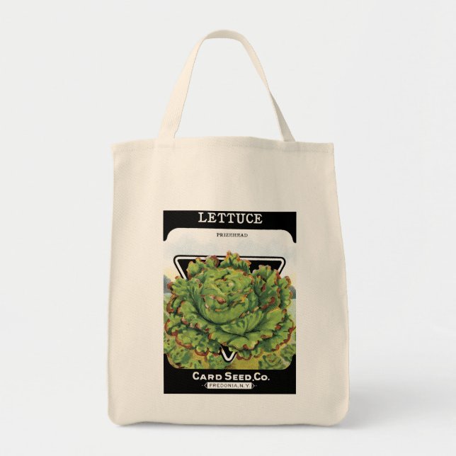 Lettuce Seed Packet Label Tote Bag (Front)