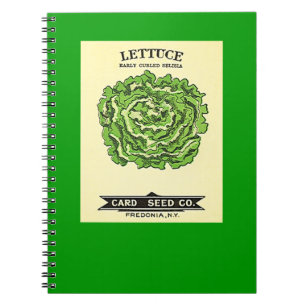 Lettuce Seeds Card Seed Company Notebook