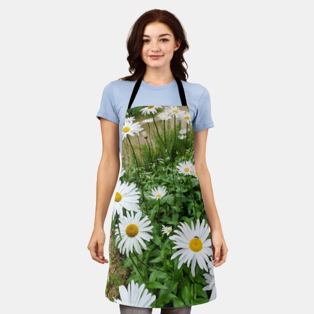 Leucanthemum Blooms All Over Print Apron (Worn)