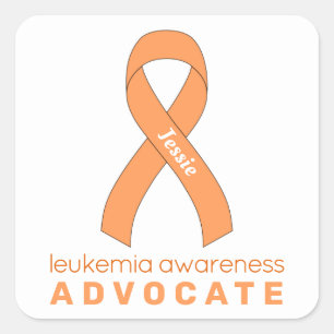 Leukaemia Advocate White Square Sticker