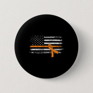 Leukaemia Awareness American Flag  6 Cm Round Badge