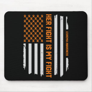 Leukaemia Awareness American Flag Tee Gift Mouse Pad