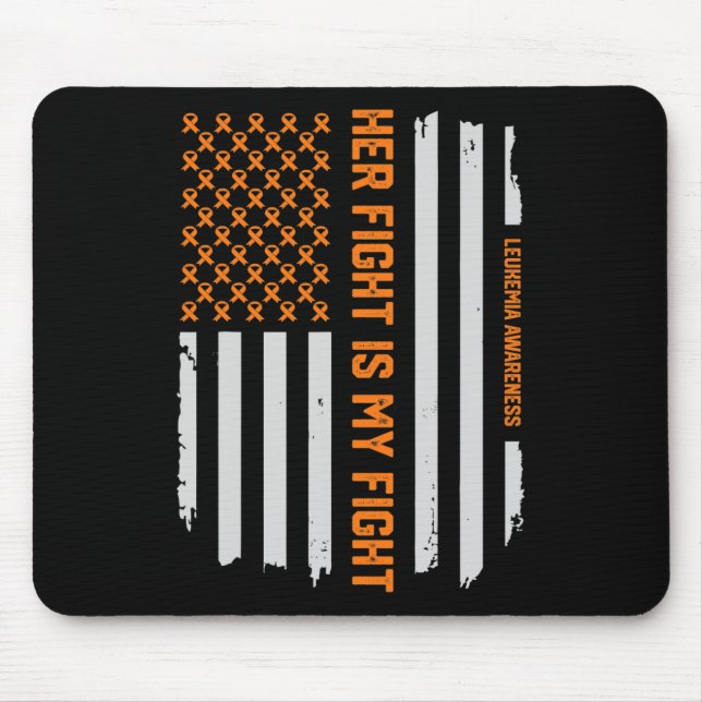 Leukaemia Awareness American Flag Tee Gift  Mouse Pad (Front)