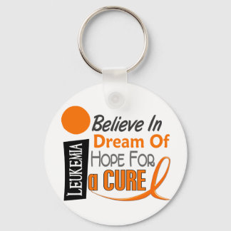 Leukaemia Awareness BELIEVE DREAM HOPE Key Ring