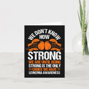 Leukaemia Awareness Blood Cancer Orange Ribbon  Card