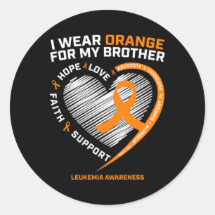 Leukaemia Awareness  Brother Kids Leukaemia Awaren Classic Round Sticker