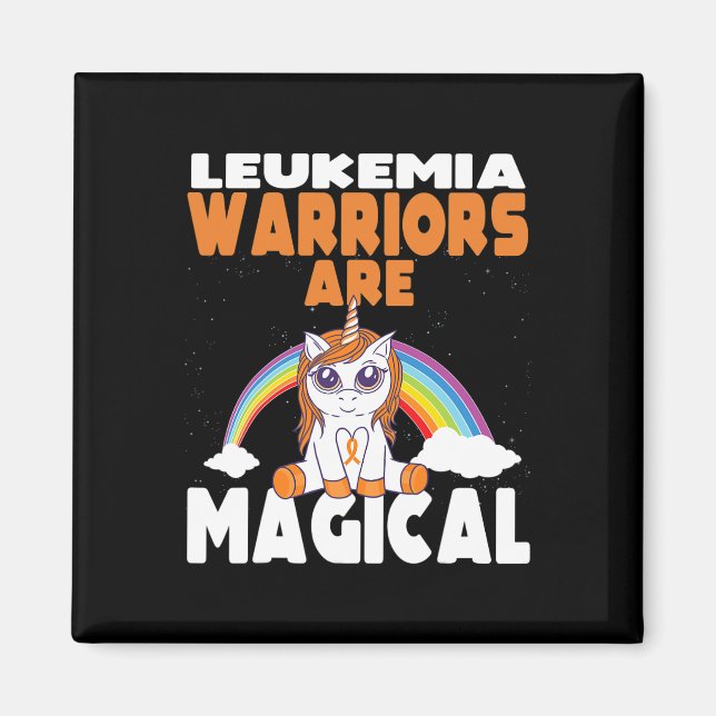 Leukaemia Awareness Cute Magical Unicorn Blood Can Magnet (Front)