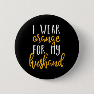 Leukaemia Awareness Design Gift For Husband Suppor 6 Cm Round Badge