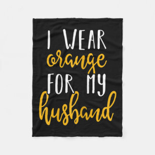 Leukaemia Awareness Design Gift For Husband Suppor Fleece Blanket