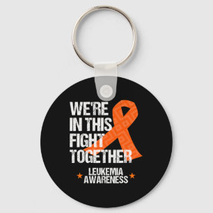Leukaemia Awareness  Family Fight Orange Ribbon Gi Key Ring