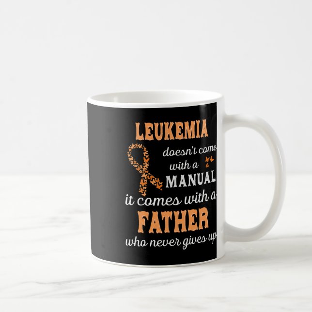 Leukaemia Awareness Father Support Leukaemia Warri Coffee Mug (Right)