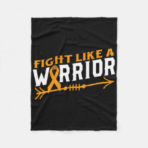 Leukaemia Awareness Fight Like A Warrior Blood Can Fleece Blanket