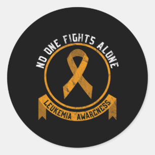 Leukaemia Awareness Fight The Stigma Blood Cancer Classic Round Sticker