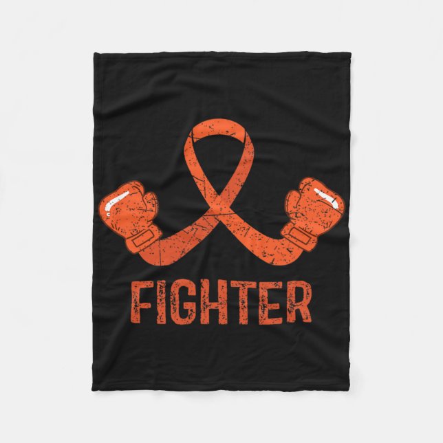 Leukaemia Awareness Fighter  Fleece Blanket (Front)