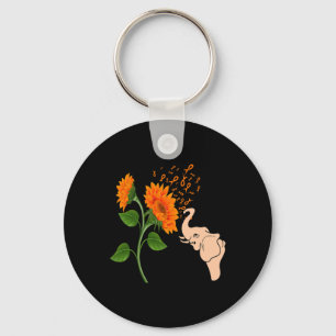 Leukaemia Awareness Flower Key Ring