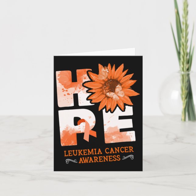 Leukaemia Awareness Flowers  Card (Front)