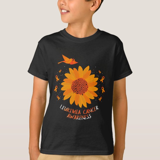 Leukaemia Awareness Flowers Gift Leukaemia  T-Shirt (Front)