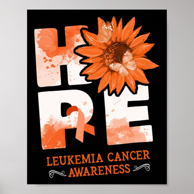 Leukaemia Awareness Flowers  Poster (Front)