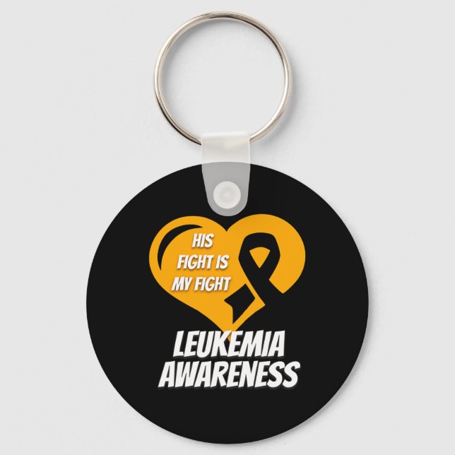 Leukaemia Awareness For Mum Or Dad  Key Ring (Front)