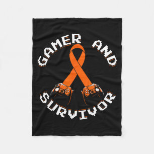 Leukaemia Awareness Gamer And Survivor Fleece Blanket