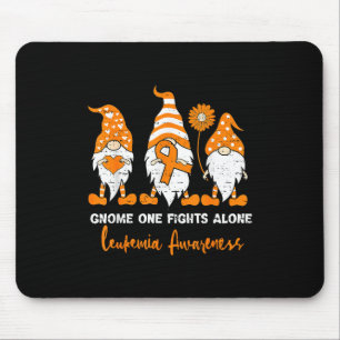 Leukaemia Awareness Gnome Ribbon Orange Support Gi Mouse Pad