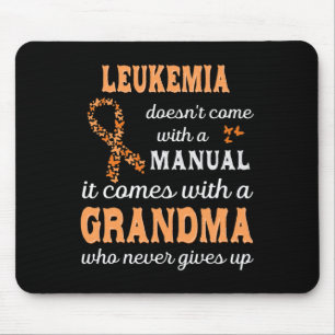 Leukaemia awareness Grandma Support Leukaemia Warr Mouse Pad