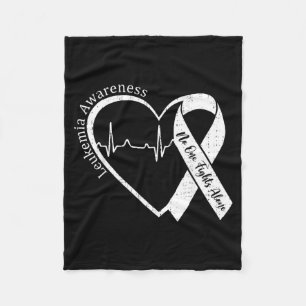 Leukaemia Awareness Heart Orange Support Men Women Fleece Blanket