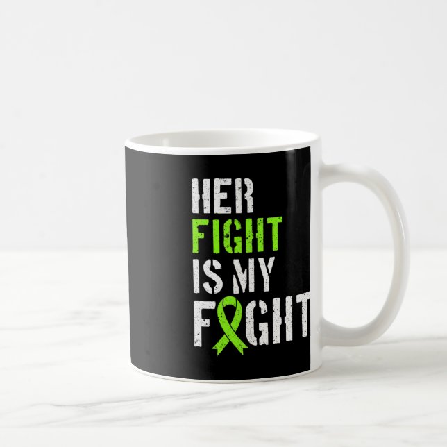 Leukaemia Awareness Her Fight Is My Fight Support  Coffee Mug (Right)