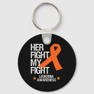 Leukaemia Awareness Her Fight Orange Ribbon Gift  Key Ring