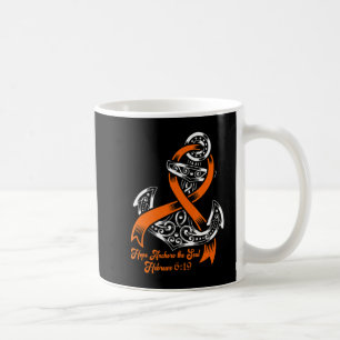 Leukaemia Awareness Hope Anchors The Soul Hebrews Coffee Mug