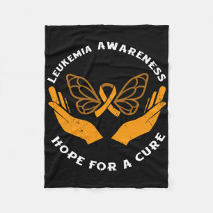 Leukaemia Awareness Hope For A Cure Blood Cancer  Fleece Blanket