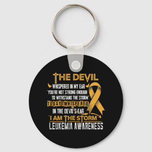 Leukaemia Awareness I Am The Storm Devil Key Ring