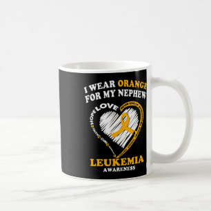 Leukaemia Awareness - I Wear Orange For My Nephew Coffee Mug
