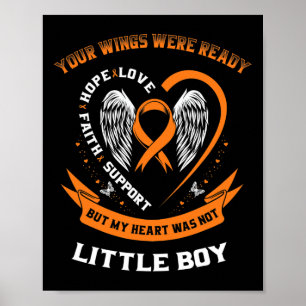 Leukaemia Awareness Little Boy Childhood Cancer So Poster
