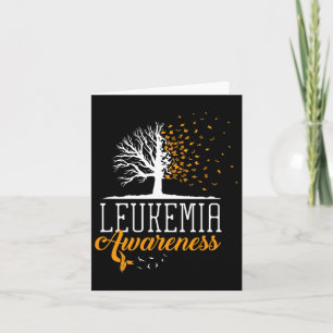 Leukaemia Awareness Month Butterfly Tree Blood Can Card