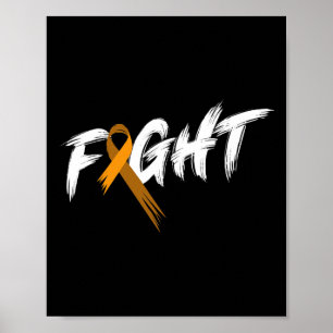 Leukaemia Awareness Month Fight Vintage Blood Canc Poster