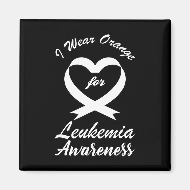leukaemia awareness month Orange Ribbon Warrior Fi Magnet (Front)
