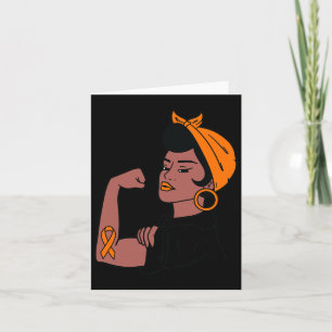 Leukaemia Awareness Month Orange Ribbon Warriors W Card