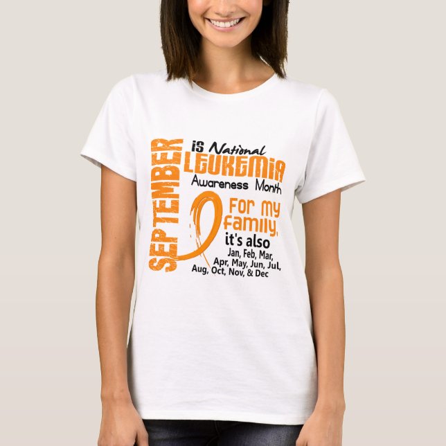 Leukaemia Awareness Month T-Shirt (Front)