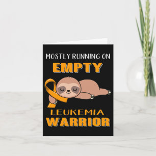 Leukaemia Awareness Mostly Running On Empty Warrio Card