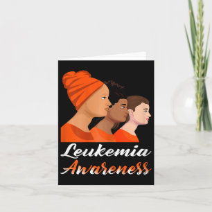 Leukaemia Awareness Mum Orange Ribbon Warrior Figh Card