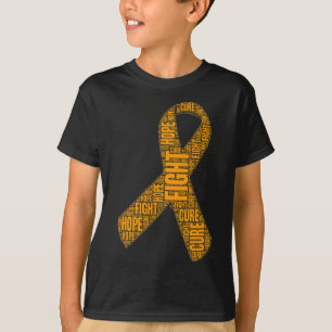 Leukaemia Awareness Orange Fight Hope Cure Ribbon  T-Shirt