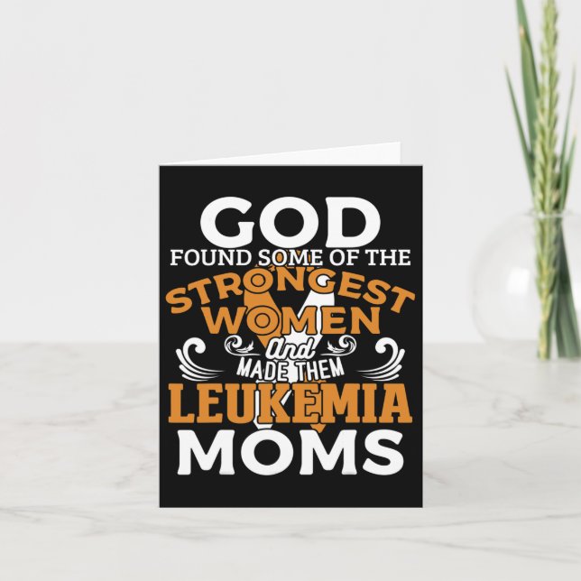 Leukaemia Awareness Orange Ribbon  Card (Front)
