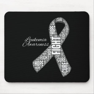 Leukaemia Awareness Orange Ribbon Fight Hope Cure Mouse Pad