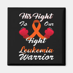 Leukaemia Awareness Orange Ribbon Warrior Fighter  Magnet