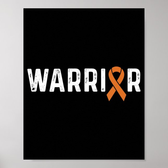 Leukaemia Awareness Products Orange Ribbon Cancer  Poster (Front)