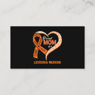 Leukaemia Awareness Proud Mum Of A Leukaemia Warri Business Card